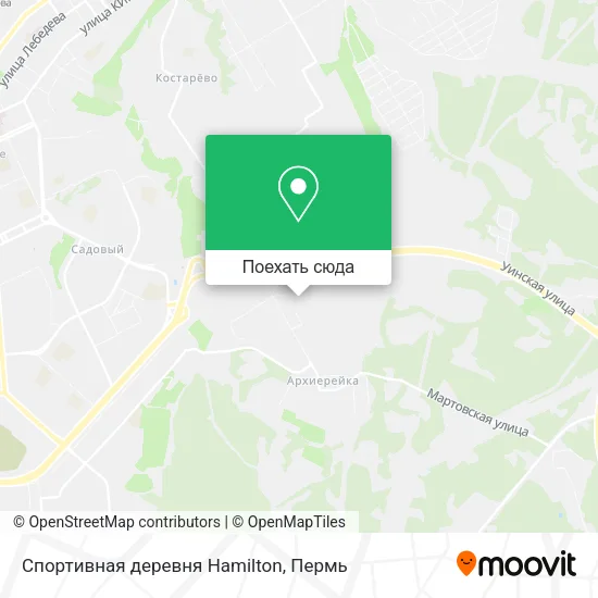 Карта Спортивная деревня Hamilton