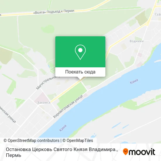 Карта Остановка Церковь Святого Князя Владимира.