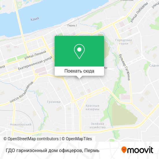 Карта ГДО гарнизонный дом офицеров