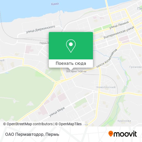 Карта ОАО  Пермавтодор