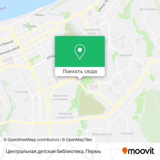 Карта Центральная детская библиотека