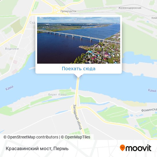 Красавинский мост пермь карта