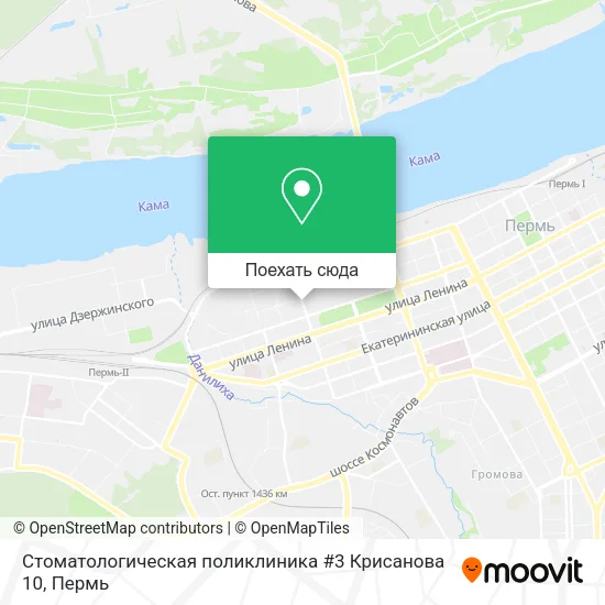 Карта Стоматологическая поликлиника #3 Крисанова 10