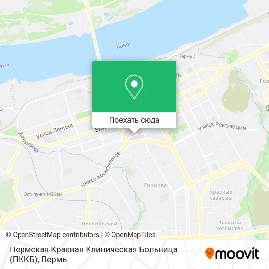 Карта Пермская Краевая Клиническая Больница (ПККБ)