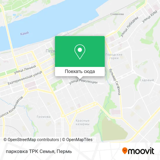 Карта парковка ТРК  Семья