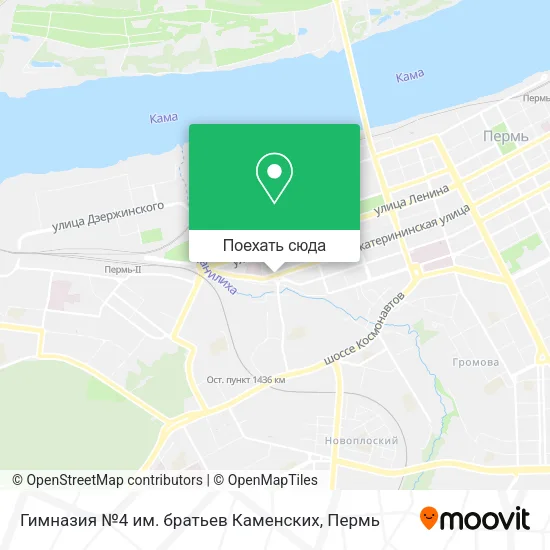 Карта Гимназия №4 им. братьев Каменских