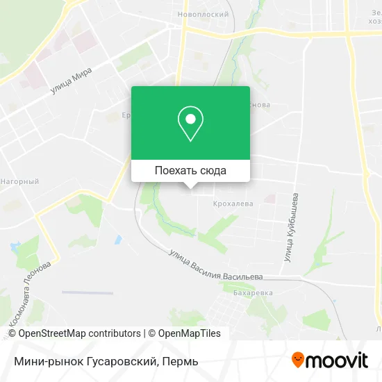 Карта Мини-рынок Гусаровский