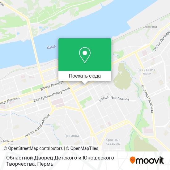 Карта Областной Дворец Детского и Юношеского Творчества