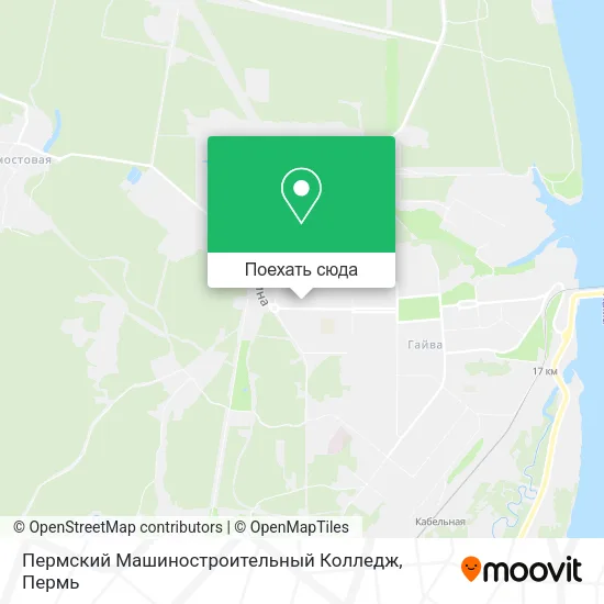 Карта Пермский Машиностроительный Колледж