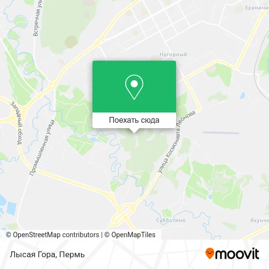 Карта Лысая Гора