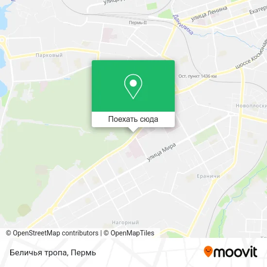 Карта Беличья тропа