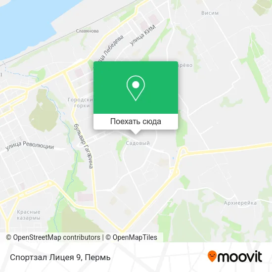 Карта Спортзал Лицея 9