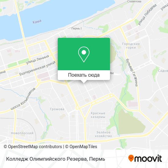 Карта Колледж Олимпийского Резерва