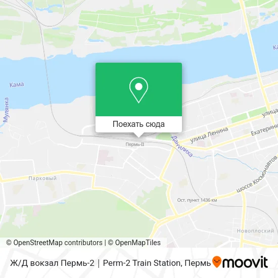 Карта Ж / Д вокзал Пермь-2｜Perm-2 Train Station