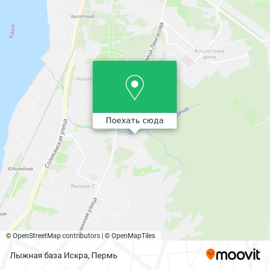 Карта Лыжная база  Искра