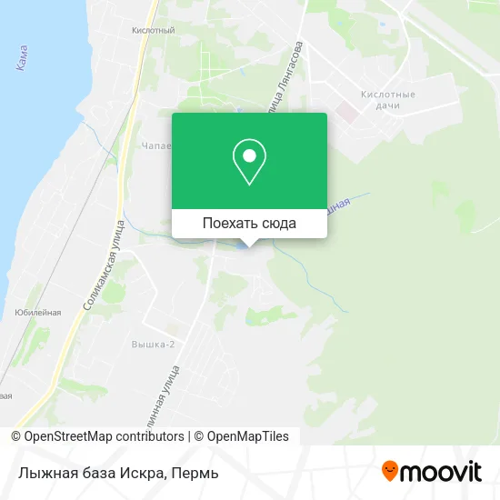 Карта Лыжная база  Искра