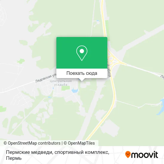 Карта Пермские медведи, спортивный комплекс