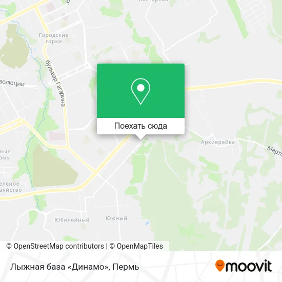 Карта Лыжная база «Динамо»