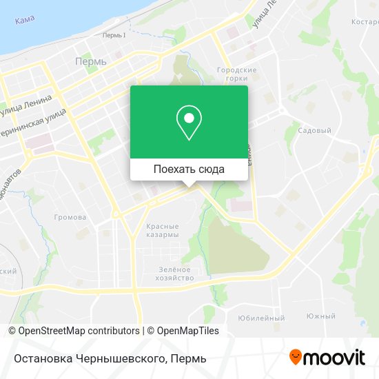 Карта Остановка Чернышевского