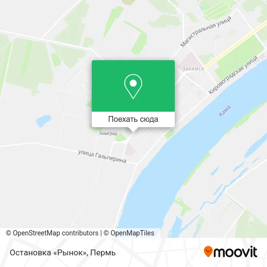 Карта Остановка «Рынок»
