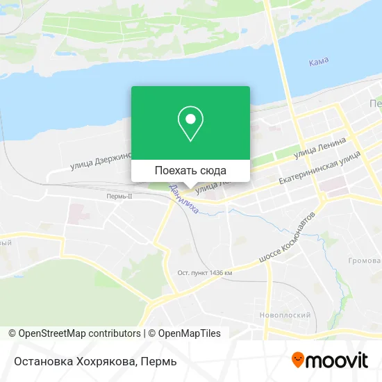 Карта Остановка Хохрякова
