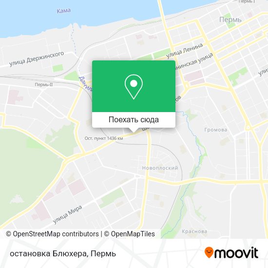 Карта остановка Блюхера