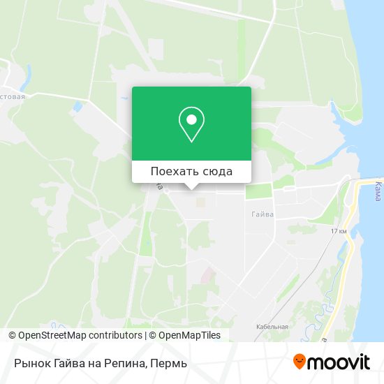 Карта Рынок Гайва на Репина
