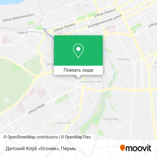 Карта Детский Клуб «Огонёк»
