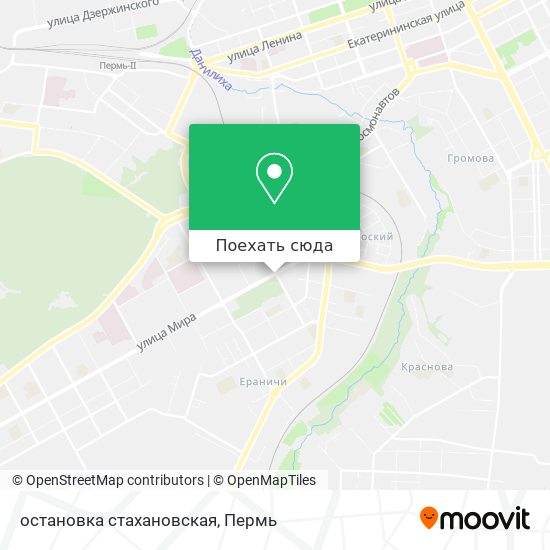 Карта остановка стахановская
