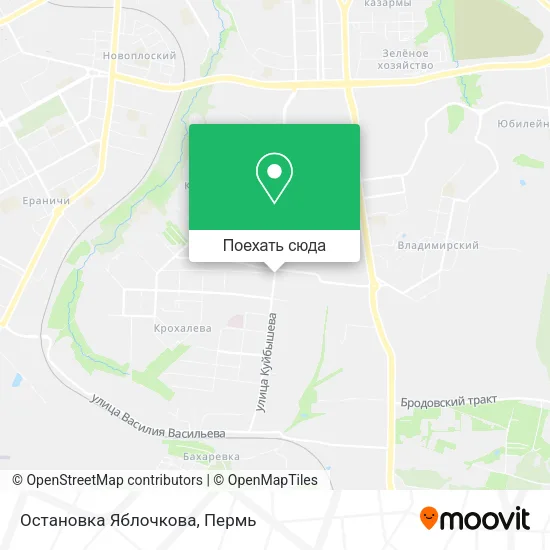 Карта Остановка Яблочкова