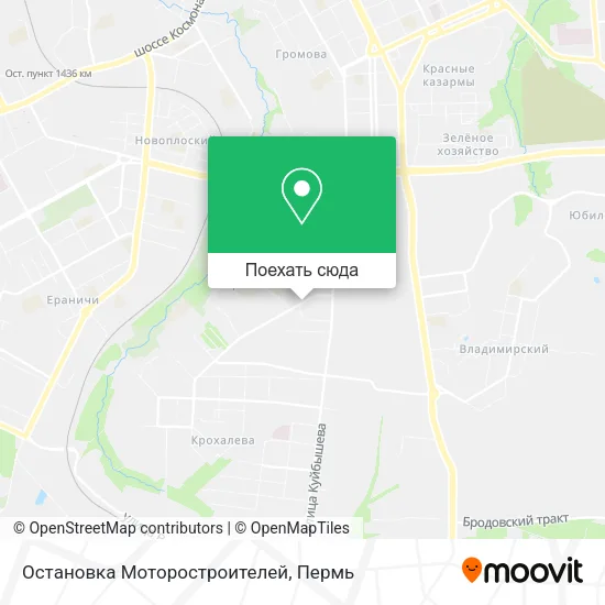 Карта Остановка Моторостроителей