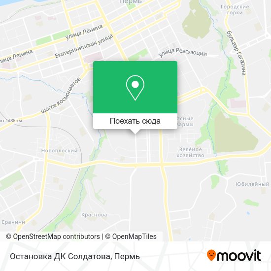 Карта Остановка ДК Солдатова