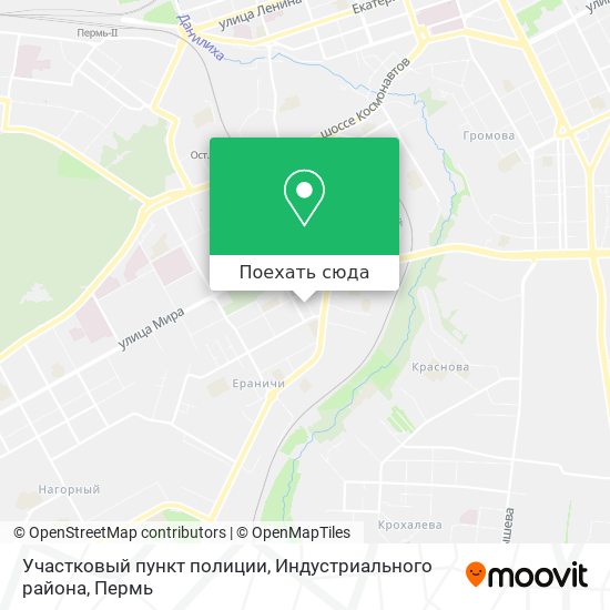 Карта Участковый пункт полиции, Индустриального района