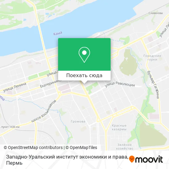 Карта Западно-Уральский институт экономики и права