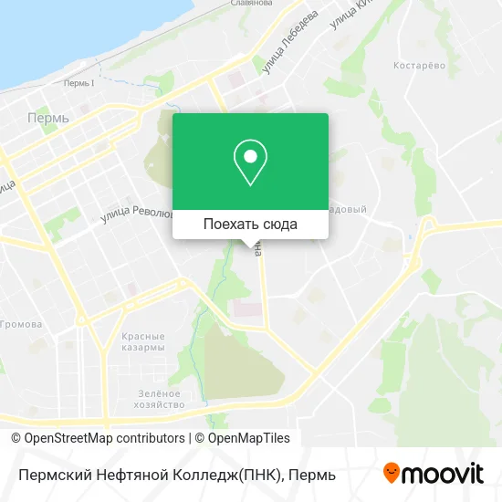Карта Пермский Нефтяной Колледж(ПНК)
