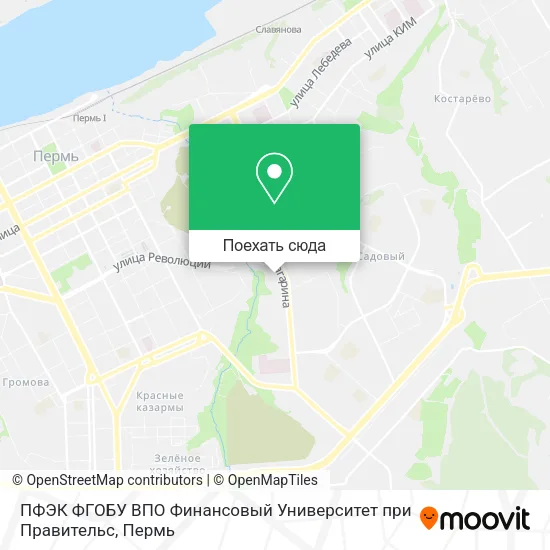 Карта ПФЭК ФГОБУ ВПО  Финансовый Университет при Правительс