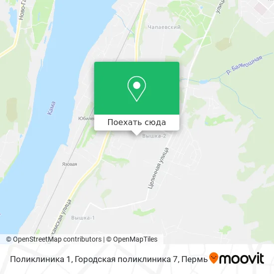 Карта Поликлиника 1, Городская поликлиника 7