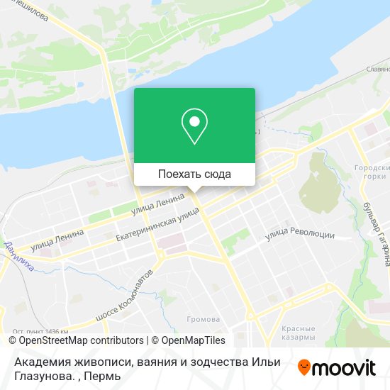 Карта Академия живописи, ваяния и зодчества Ильи Глазунова.