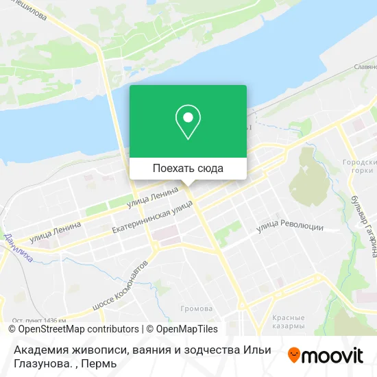 Карта Академия живописи, ваяния и зодчества Ильи Глазунова.