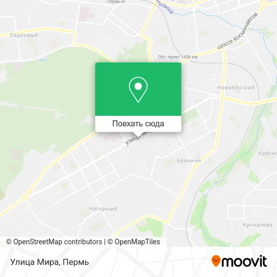 Карта Улица Мира