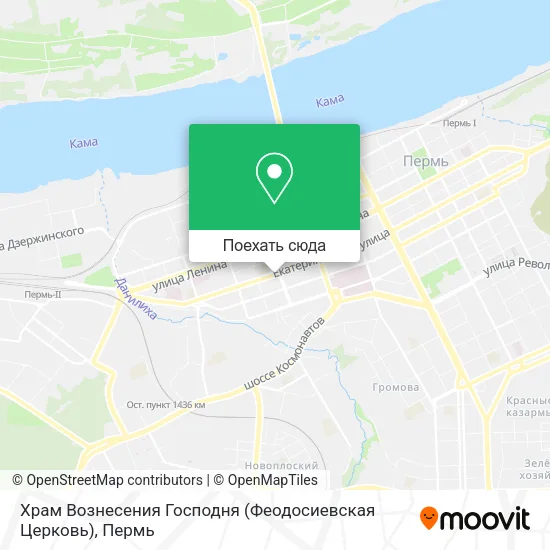 Карта Храм Вознесения Господня (Феодосиевская Церковь)