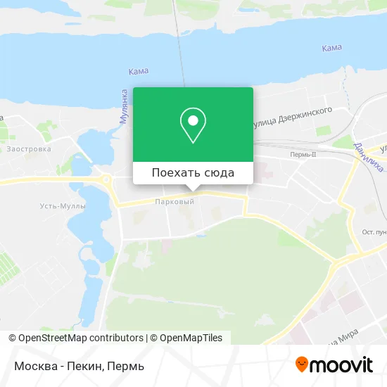 Карта Москва - Пекин