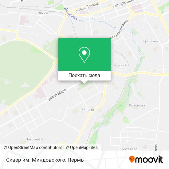 Карта Сквер им. Миндовского