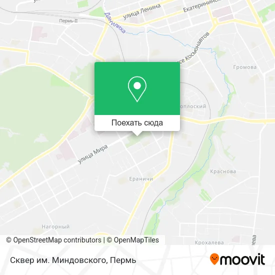 Карта Сквер им. Миндовского