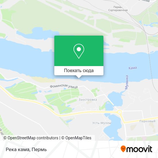Карта Река кама