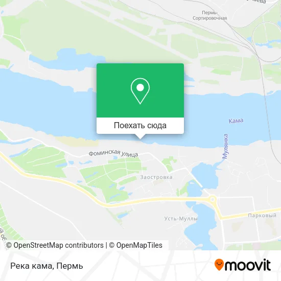 Карта Река кама
