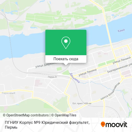 Карта ПГНИУ Корпус №9 Юридический факультет