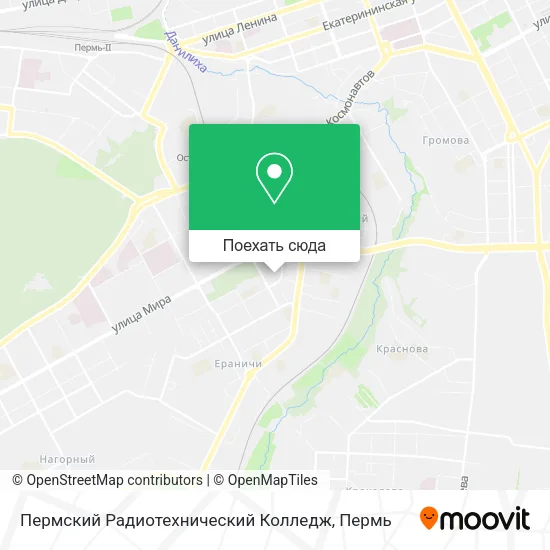 Карта Пермский Радиотехнический Колледж