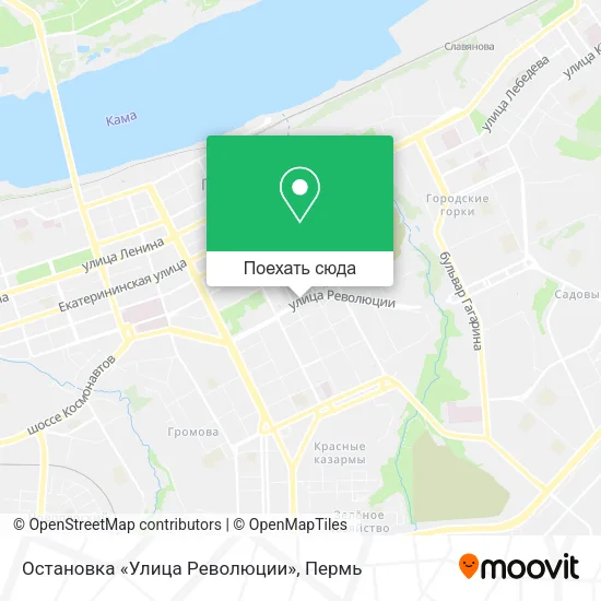 Карта Остановка «Улица Революции»