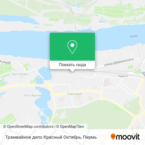 Карта Трамвайное депо  Красный  Октябрь